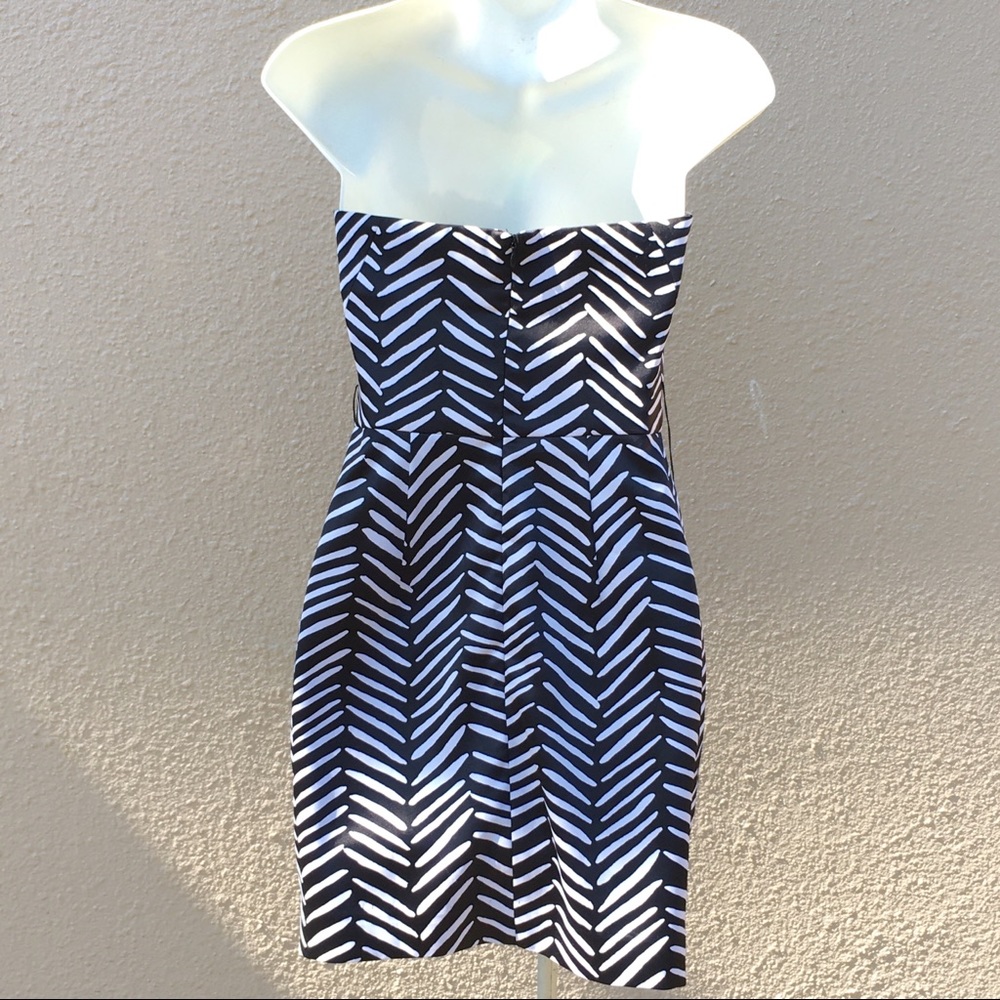 Bcbgeneration Black And White Strapless Dress - image 2